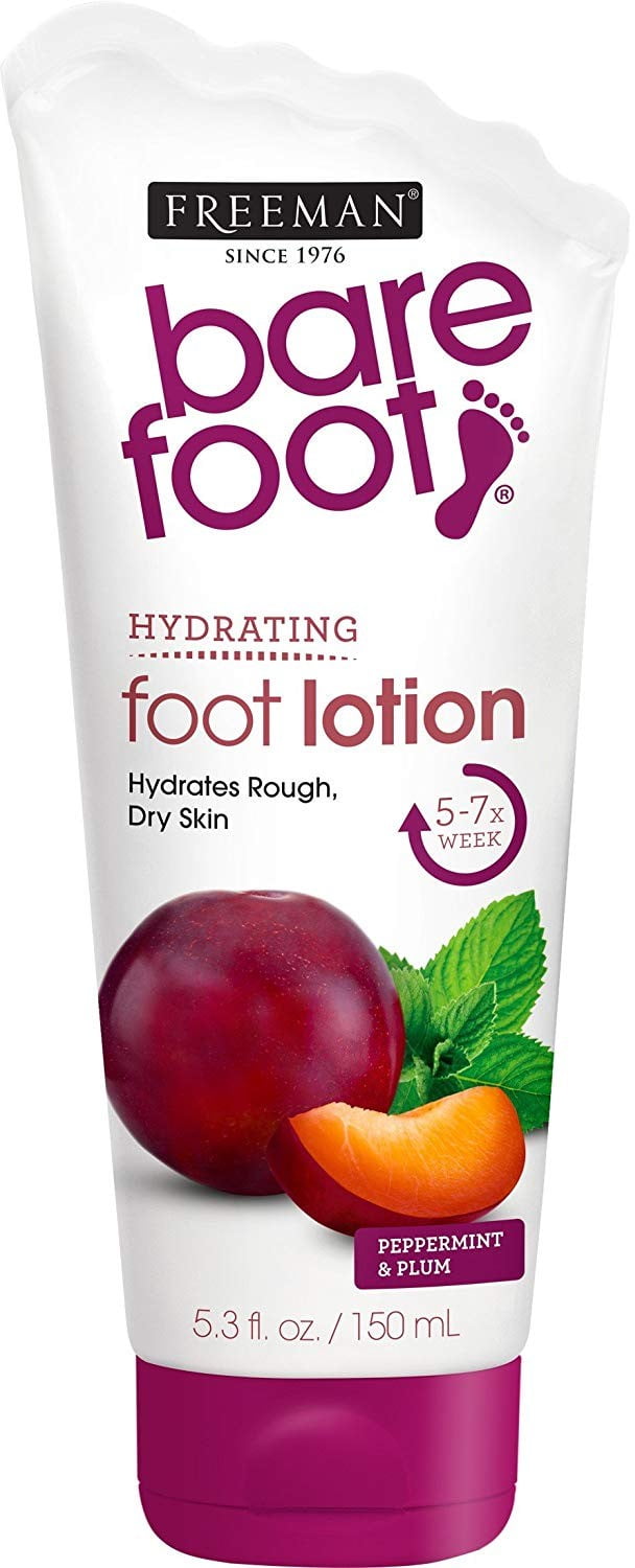 Freeman Bare Foot Smooth + Nourished Skin, Peppermint & Plum 5.30 oz (Pack of 4)