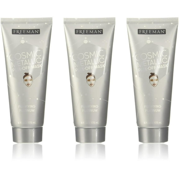 Freeman Cosmic Metallic Purifying Platinum Peel-Off Mask - 3 Pack
