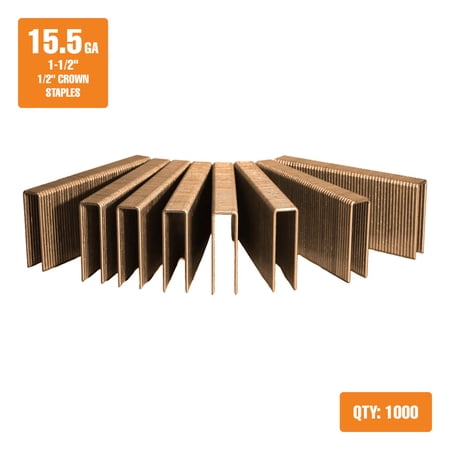Freeman 15.5-Gauge 1-1/2 in. Glue Collated Flooring Staples with 1/2 in. Crown (1000 Count)