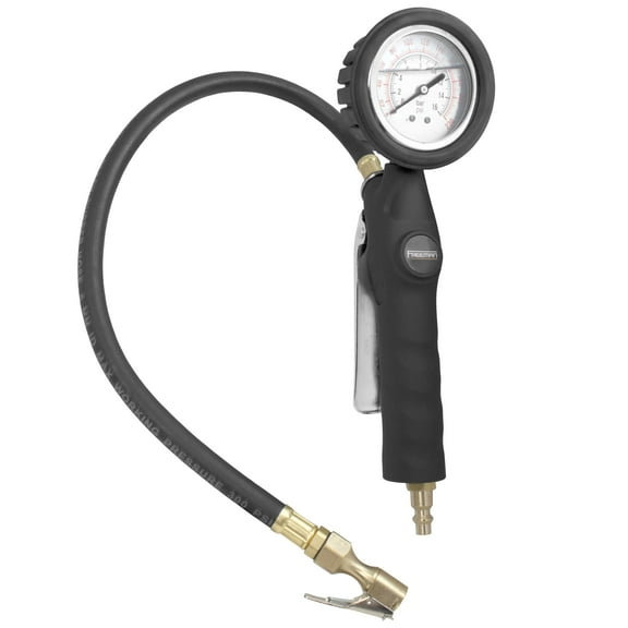Freeman FS4ATI Analog Tire Inflator with Oil-Filled Pressure Gauge
