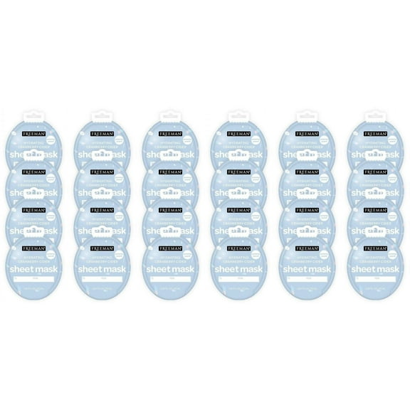 Freeman Face Sheet Masks Hydrating Cranberry Cider - Holiday Edition set of 24