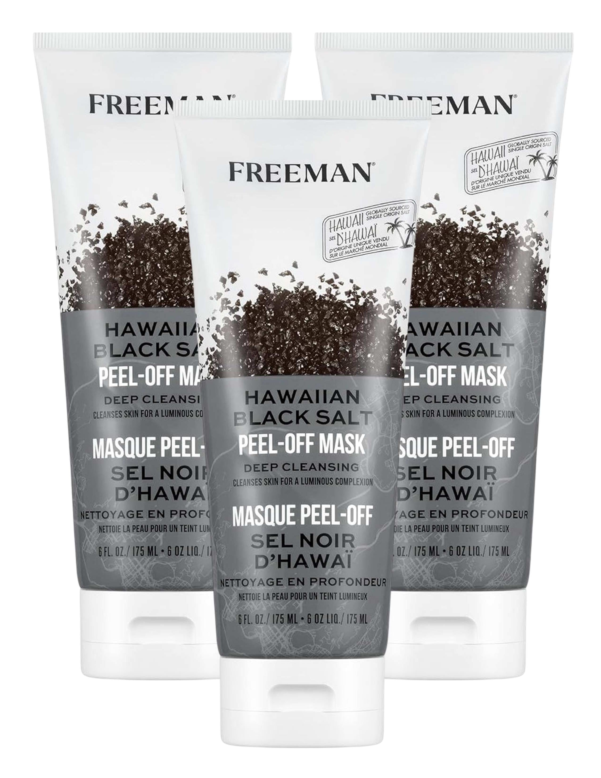 Freeman Facial Hawaiian Black Salt Peel-Off Mask 6oz (Pack of 3
