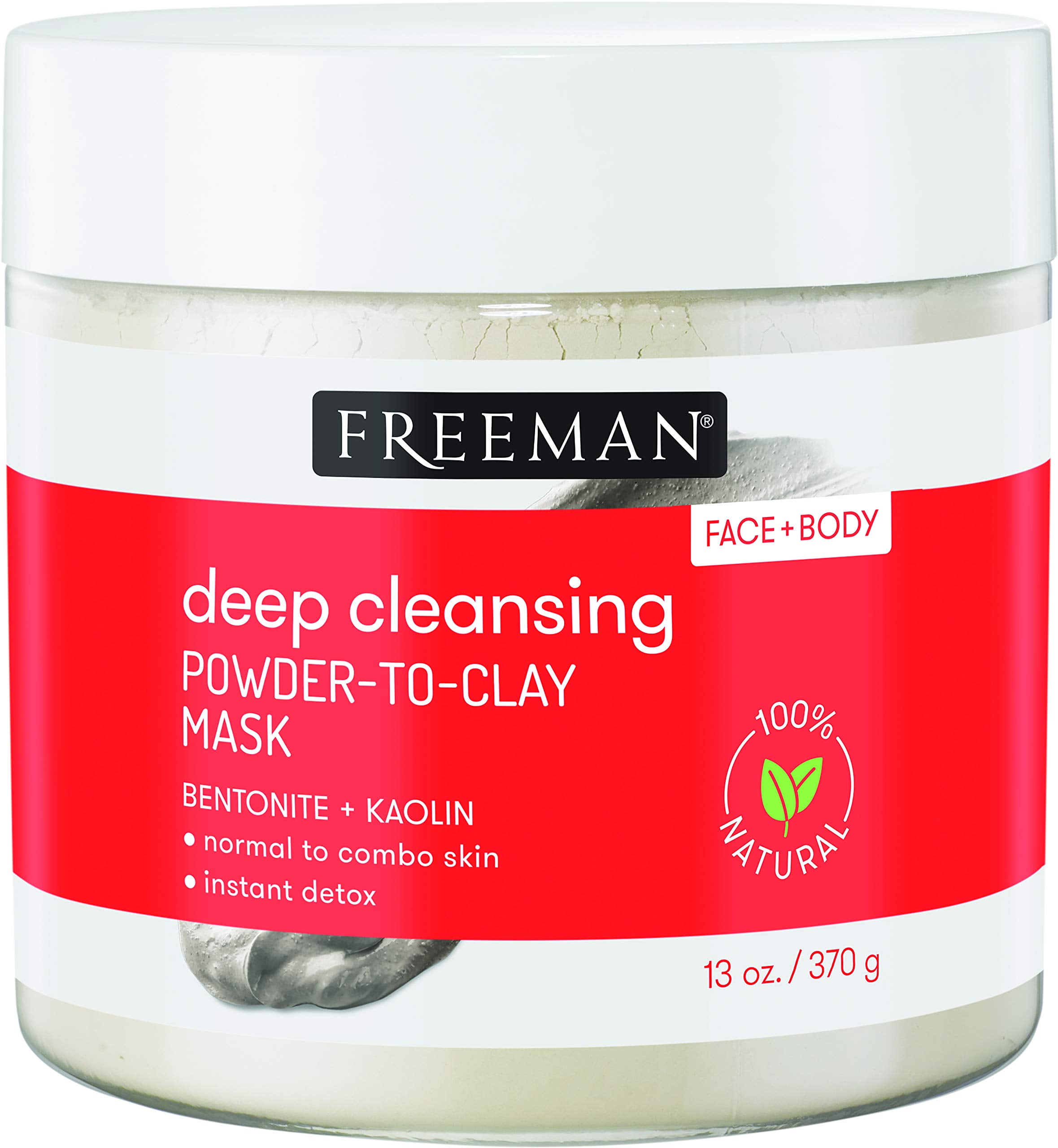 Freeman Facial Mask Skin Care Product, Bentonite Clay Face Masks for Face and Body, Powder To Clay Facial Mask, Pack of 12