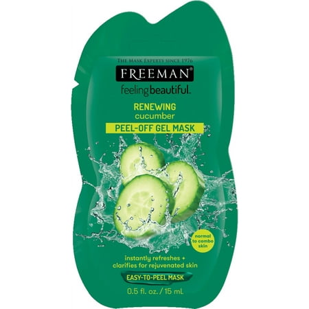 Freeman Feeling Beautiful Cucumber Renewing Peel-Off Gel Mask, 0.5 fl oz Sachet