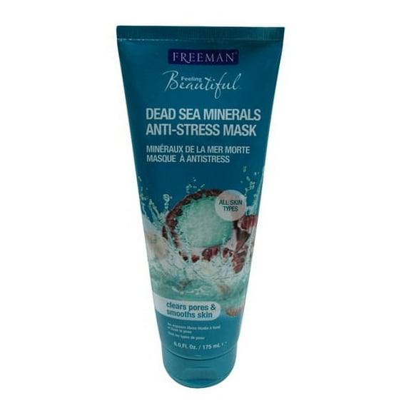 Freeman Feeling Beautiful Facial Anti-Stress Mask, Dead Sea Minerals - 6 Oz, 2 Pack