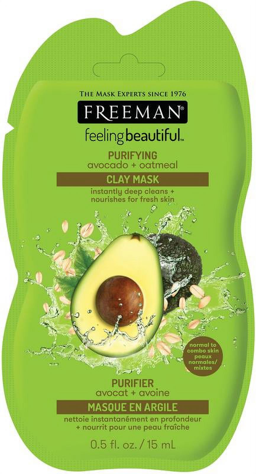 Freeman Feeling Beautiful Facial Clay Mask Avocado & Oatmeal 0.50 oz - image 1 of 4