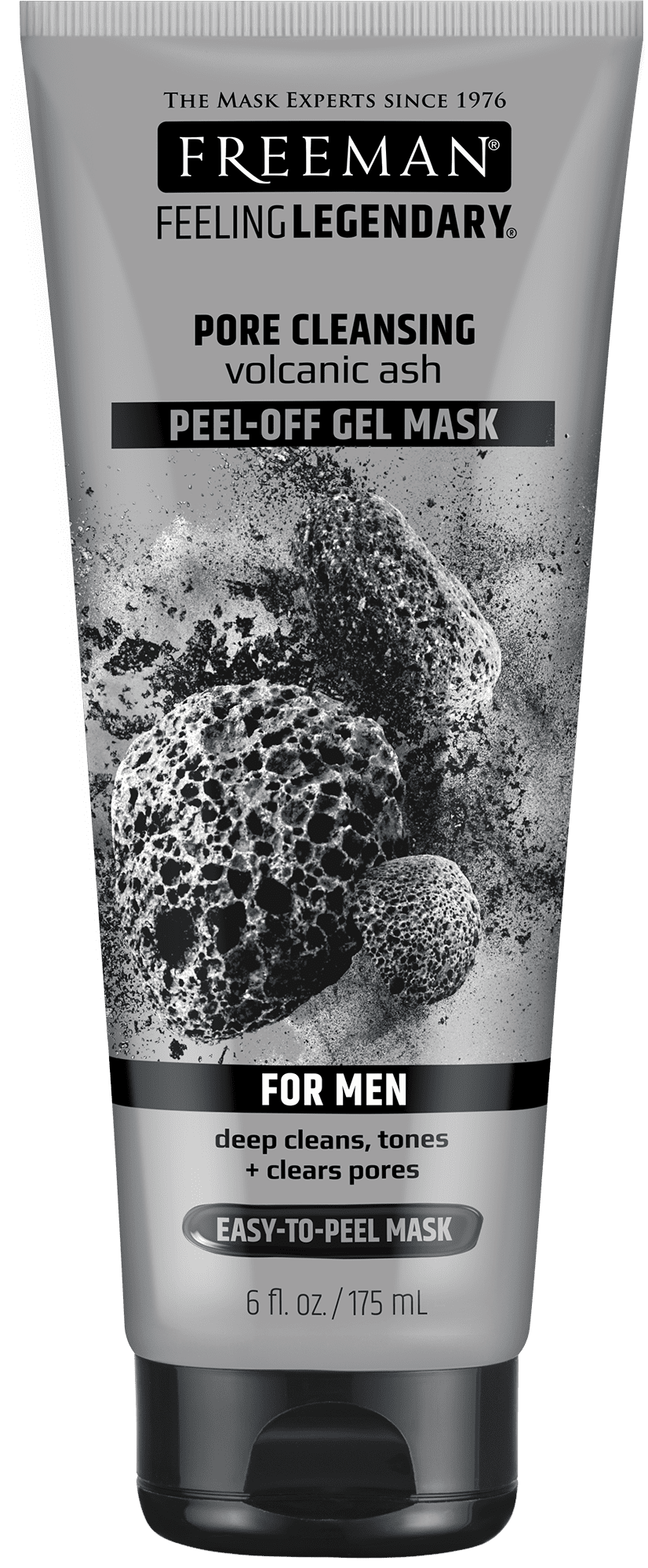 Freeman Feeling Legendary Volcanic Ash Peel-Off Gel Mask for Men, 6 Fl. Oz.