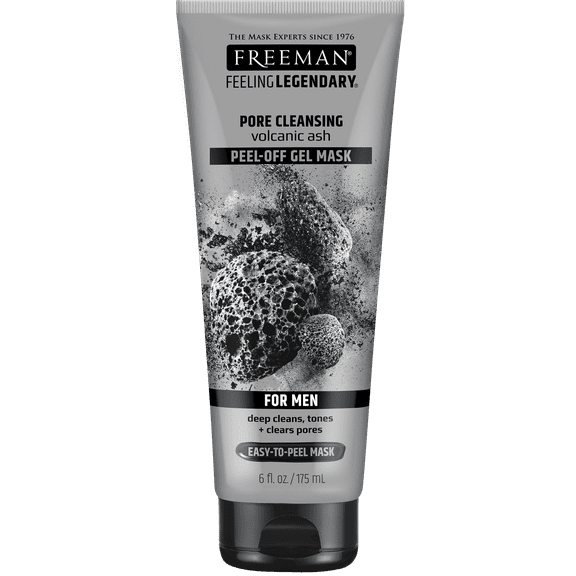 Freeman Feeling Legendary Volcanic Ash Peel-Off Gel Mask for Men, 6 Fl. Oz.