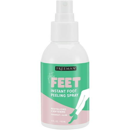 Freeman Flirty Feet Coconut & Aloe Softening Peeling Foot Spray, 118 ml for Bunion Relief, Single Pack