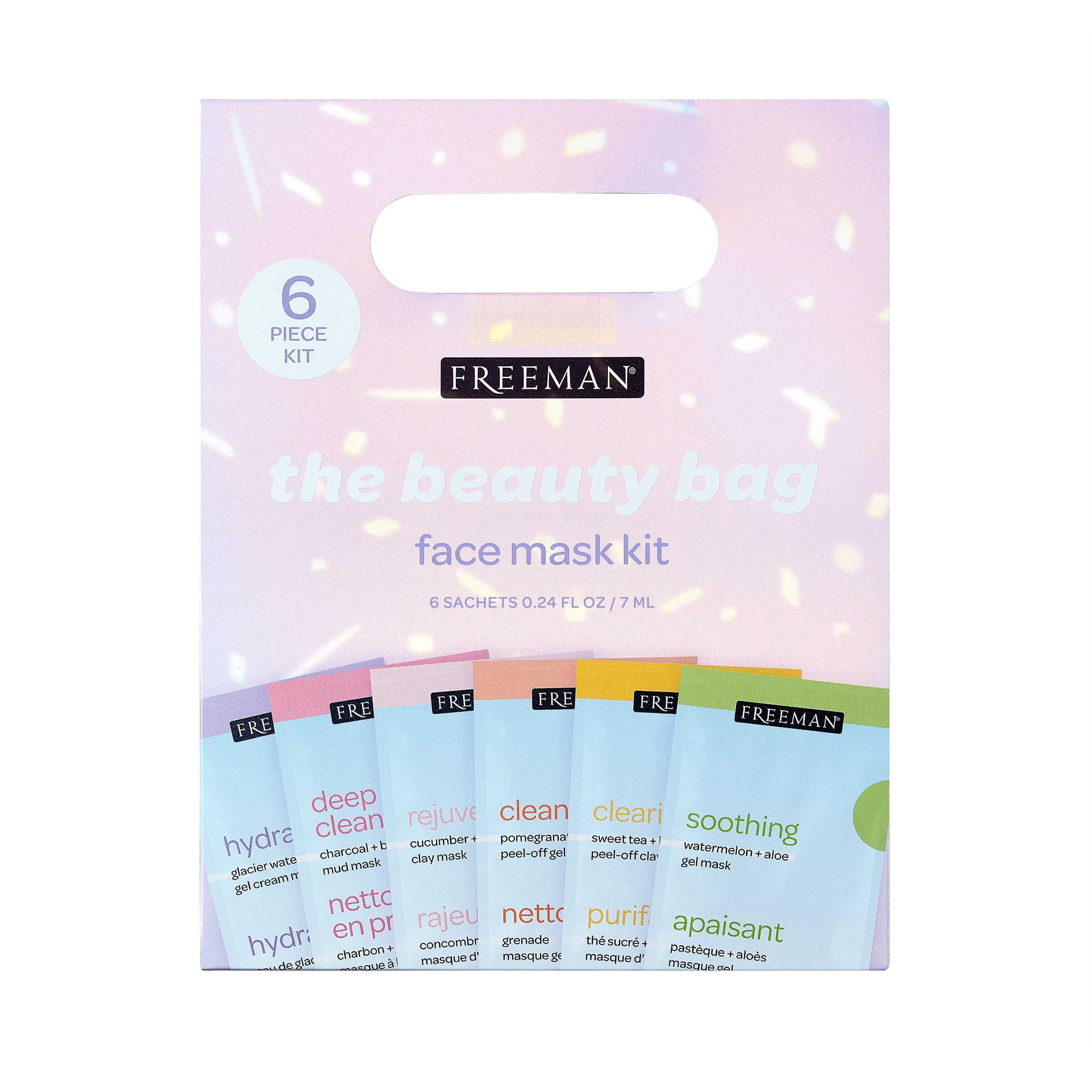Freeman Limited Edition Beauty Bag Face Mask Kit, 6 Piece Gift Set