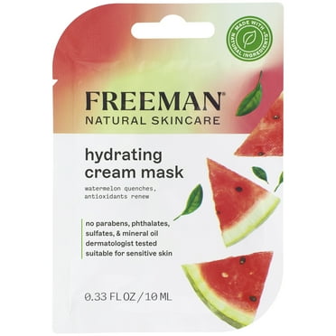 (3 pack) Freeman Natural Skincare Hydrating & Antioxidant Cream Leave on Mask, for Dryness
