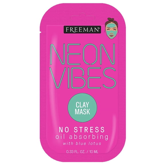 Freeman, Neon Vibes, Oil Absorbing, Clay Facial Mask