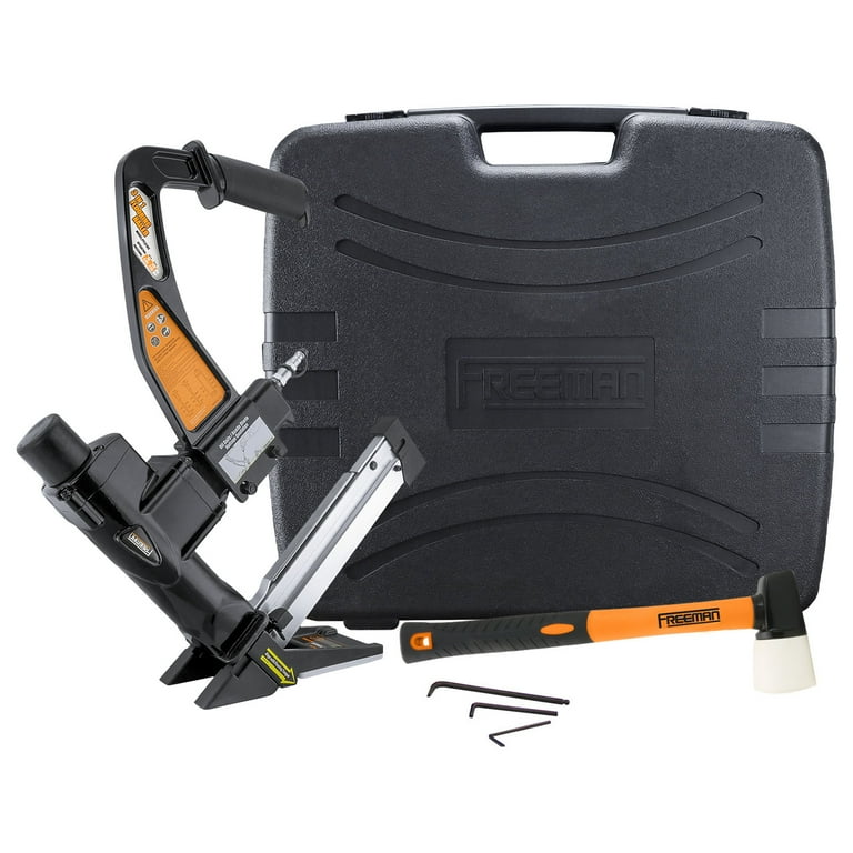 Pneumatic 3-in-1 15.5-Gauge Flooring Stapler and 16-Gauge 2 in. Flooring Nailer with Case