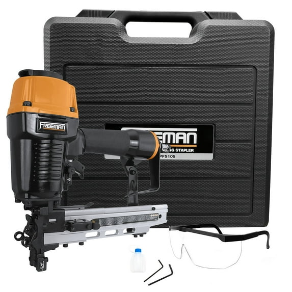 Freeman PFS105 Pneumatic 10.5-Gauge Fencing Staple Gun, 1-9/16" with Case
