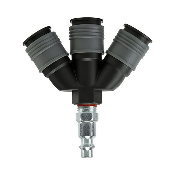 Freeman PPF3WAMU 3-Way Composite 1/4" Air Manifold with Universal Quick Connect Couplers