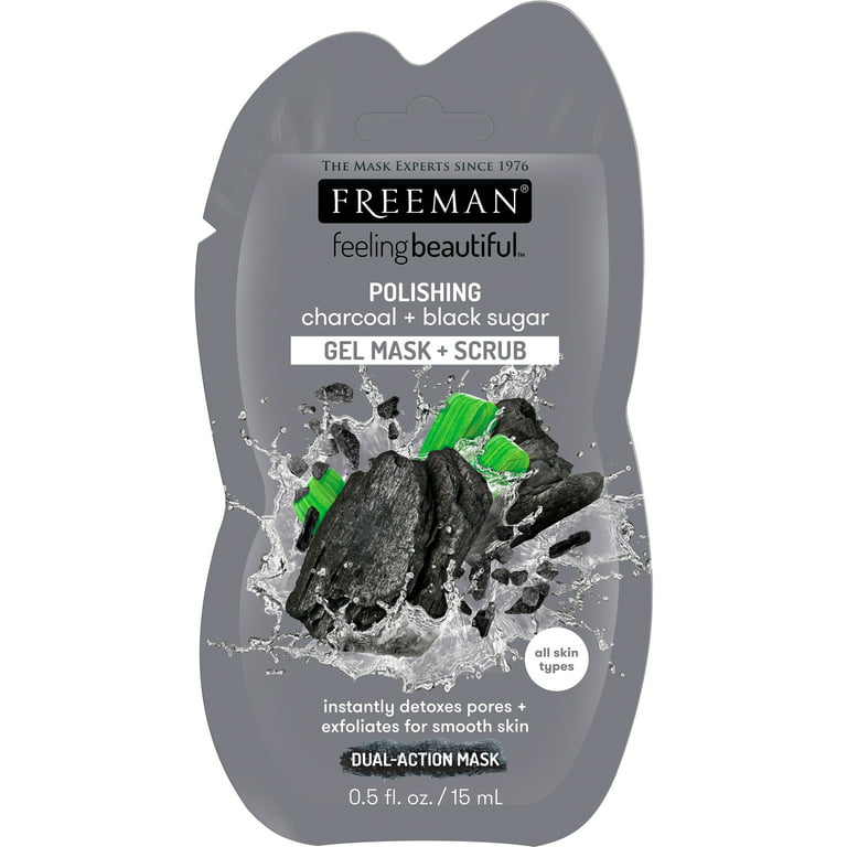 Freeman Polishing Face Scrub Charcoal + Black Sugar, 0.05 FL OZ -