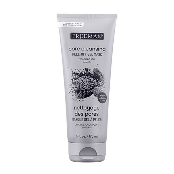 Freeman Pore Cleansing Peel-Off GEL Mask With Volcanic Ash, 6 Fl Oz, 2-Pack