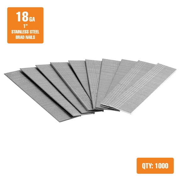 Freeman 18-Gauge 1 in. Glue Collated Stainless Steel Brad Nails (1000 Count)