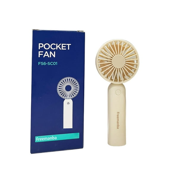Freemanba Portable electric fans, Lightweight USB Fan, Small Footprint, Table Fan Charges Via USB Port, A display Shows its Charge Level, 5 Speeds Settings, Adjustable Tilt