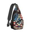 thumbnail image 1 of Freemason Flag Faith Hope Charity Sling Crossbody Bag Cross Body Backpack Travel Hiking Daypack, 1 of 6