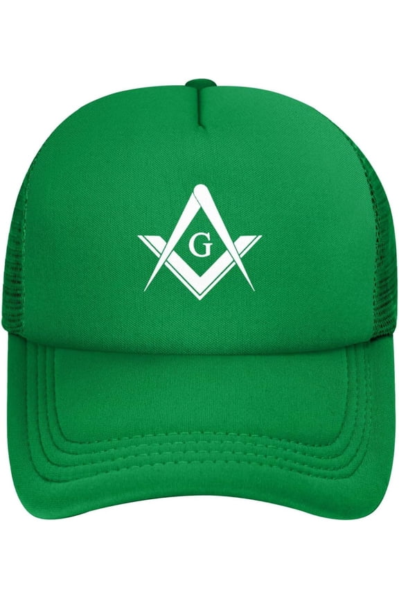 Freemason Logo Baseball Caps Classic Solid Color Adjustable Mesh Baseball Cap for Men Women Black