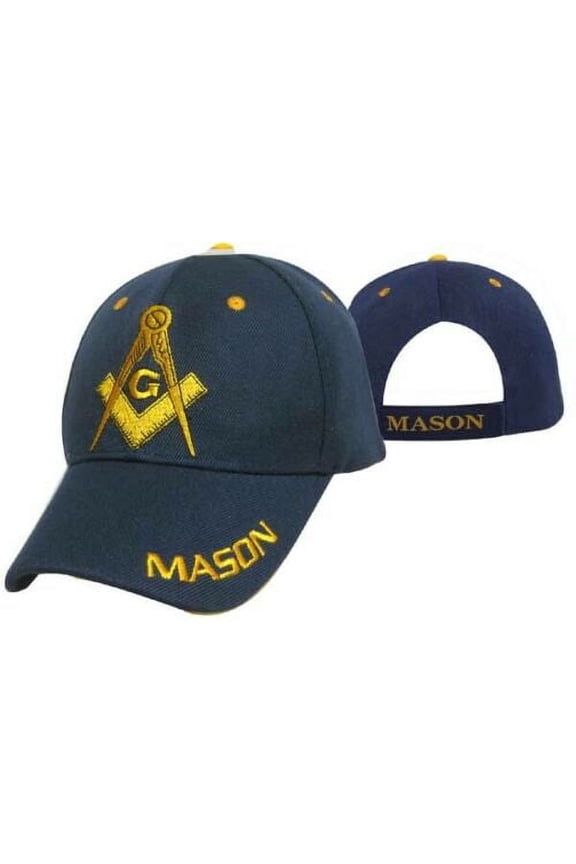 Freemason Mason Masonic BLUE Hat Cap Embroidered Adjustable Velkro FAST SHIP