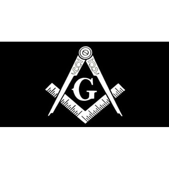 Freemason Mason Masonic Black White Decal Bumper Sticker