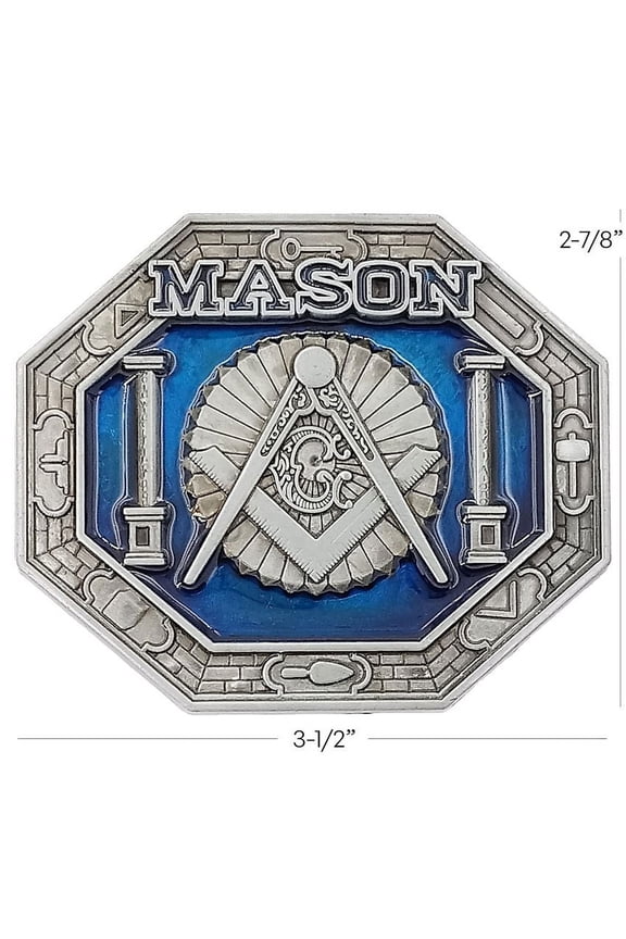 Freemason Mason Square and Compass Belt Buckle