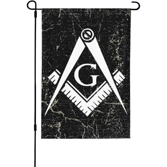 Freemason Masonic gift Garden Flag outdoor yard flags 12.5"x18" Flag Seasonal House Flag Welcome Flag Rustic Farmhouse Decor for Seasonal Holiday