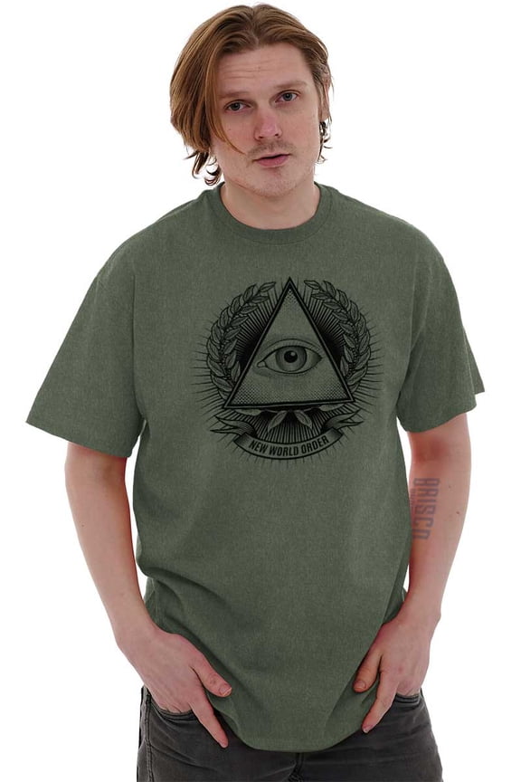 Freemason Providence Triangle Symbol Plus Size Crewneck Graphic Tee Shirt Brisco Brands 2X