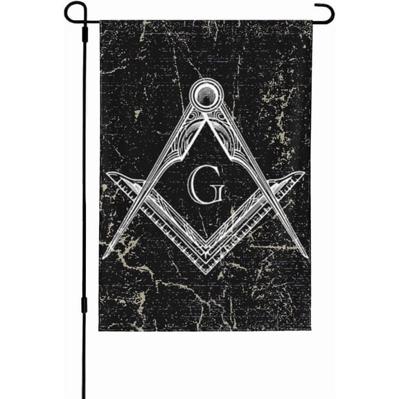 Freemason Symbol Square Compass G Lodge Masonic Garden Flag outdoor yard flags 28"x40" Flag Seasonal House Flag Welcome Flag Rustic Farmhouse Decor for Seasonal Holiday