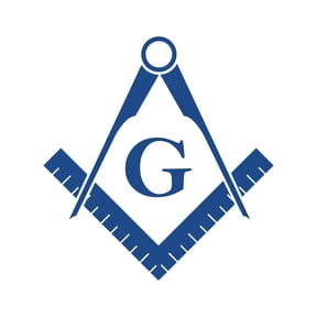 Freemasonry Emblem Sticker Decal Die Cut - Self Adhesive Vinyl - Weatherproof - Made in USA - Many Color and Sizes - freemason masonic masonry