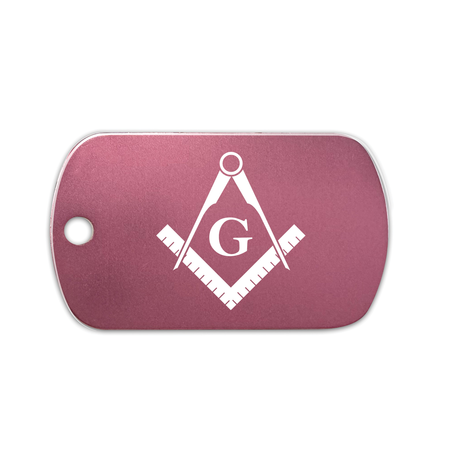 Pink Freemason Ritual Freemasonry Emblem V2 GI Dog Tag Aluminum Keychain freemason masonic ...
