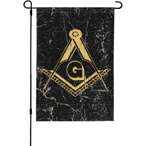 Freemasonry Symbol Masonic Garden Flag outdoor yard flags 28"x40" Flag Seasonal House Flag Welcome Flag Rustic Farmhouse Decor for Seasonal Holiday