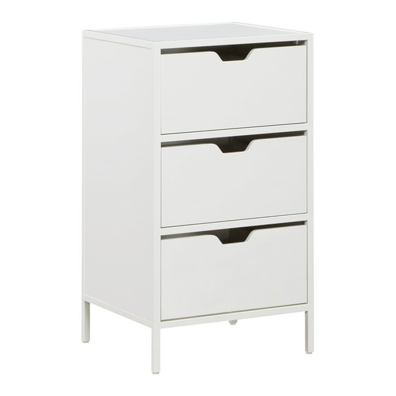 Freeport 3-Drawer Accent Storage Cabinet Engineered Wood in White