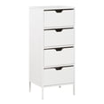 thumbnail image 1 of Freeport 4-Drawer Accent Storage Cabinet in Engineered Wood White, 1 of 9