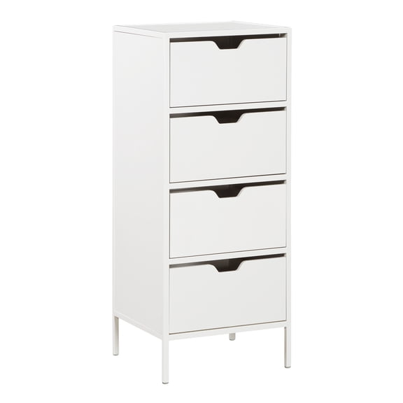 Freeport 4-Drawer Accent Storage Cabinet in Engineered Wood White
