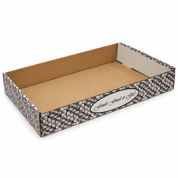 Freeport Paper Corrugated B-Flute Carry Box, 21.5" x 12" x 3.5", 50/Bundle