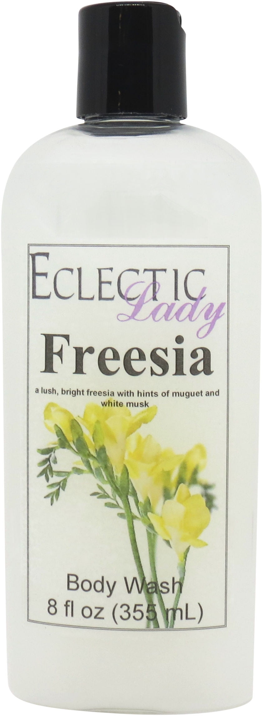 Freesia Body Wash by Eclectic Lady, Liquid Shower Gel for Women and Men, 8 Ounces