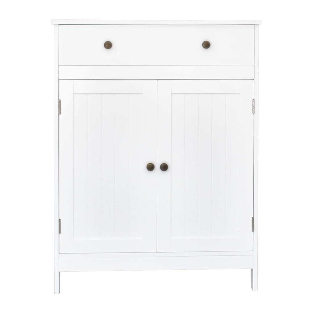 Freestand Cabinet with 2 Doors & 1 Drawer, White