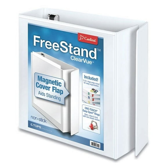 Freestand Easy Open Locking Slant-D Ring Binder, 3 Rings, 3" Capacity, 11 X 8.5, White | Bundle of 10 Each