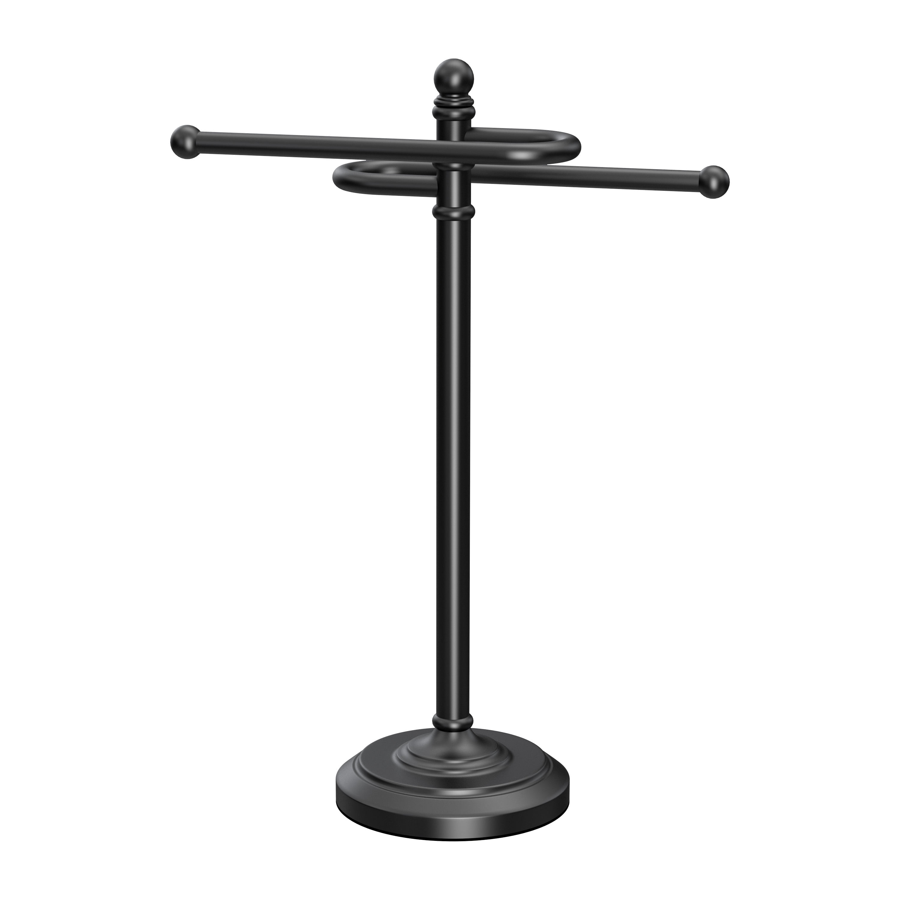 Matte Black Freestanding Double Hand Towel Holder