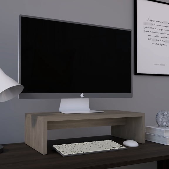 Freestanding 19" Monitor Stand, 5.4" Height Increase / Ideal for Office, Improve Posture