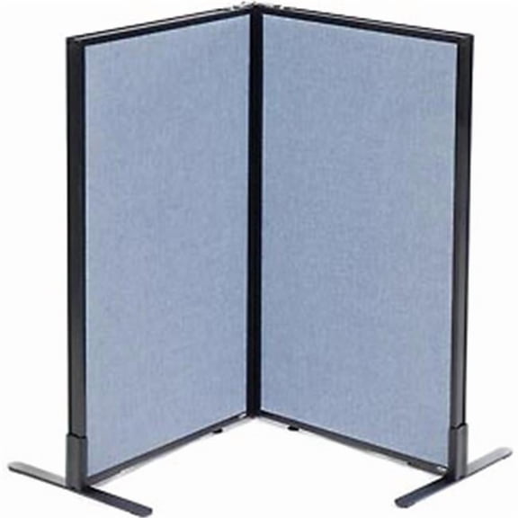 Freestanding 2-Panel Corner Room Divider - Blue - 24.25 x 42 in.