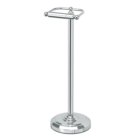 Gatco Freestanding Pedestal Toilet Paper Holder, Chrome