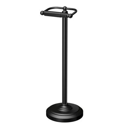 Gatco 1436MX Pedestal Free Standing Toilet Paper Holder, Matte Black