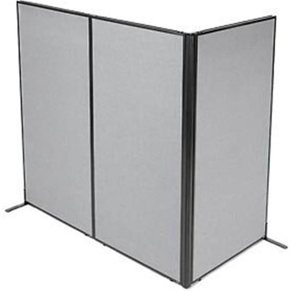 Freestanding 3-Panel Corner Room Divider Panels - Gray - 36.25 x 72 in.