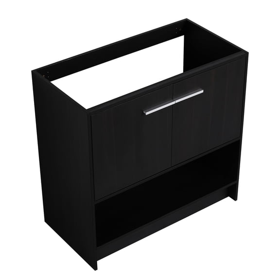 Freestanding 36" Bathroom Cabinet | Creates Upscale Bathroom Vibe, Bottom Open Storage | High - Quality Plywood, Moisture - Resistant | Simplifies Assembly with Guided Installation