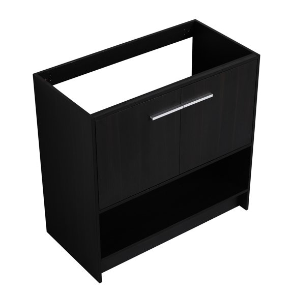 Freestanding 36" Bathroom Vanity | American - Style Design for Bathroom Use, Bottom Open Compartment | Eco - Friendly Plywood Construction, Easy to Clean | Simplifies Assembly with Reserved Holes