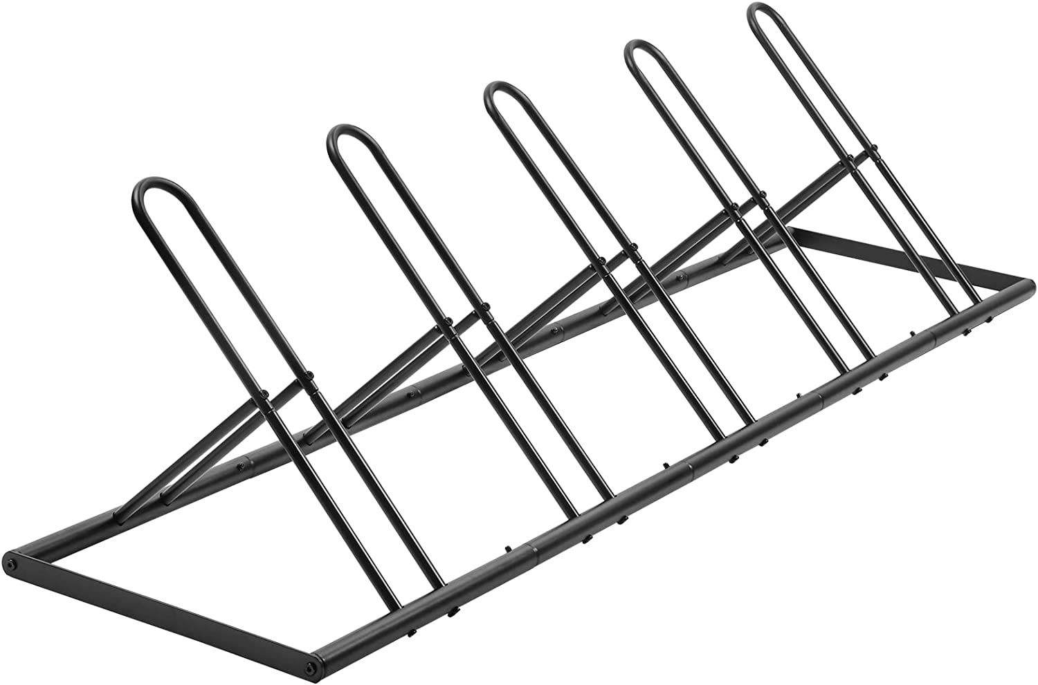 Freestanding 5 Slot Bike Rack Stand Organizer, Black